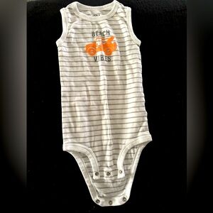 24mth, Child of Mine by Carters gray and white romper.